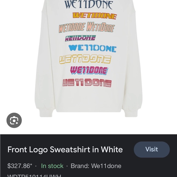 Welldone White Oversized Sweater - Picture 2 of 3